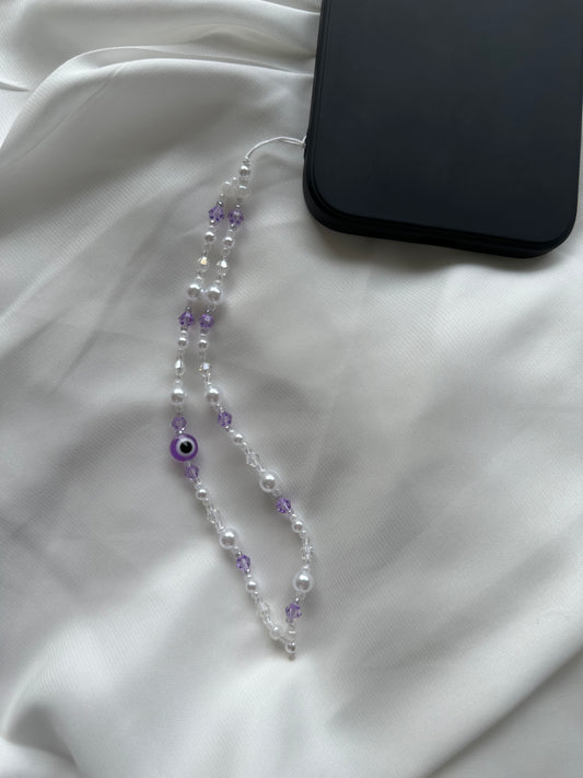 purple theme phone strap