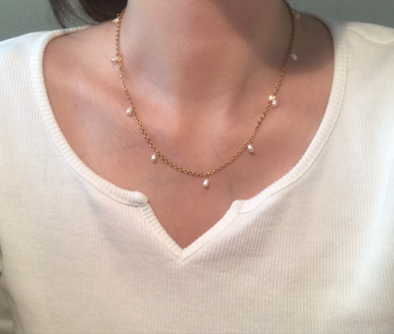 custom made pearl drop necklace