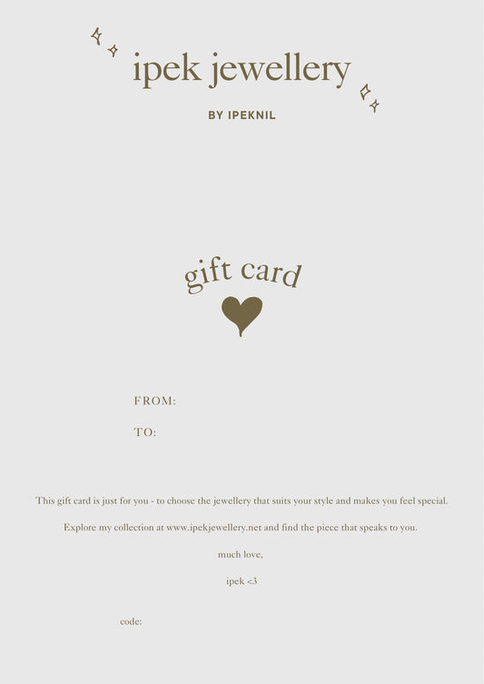 ipek jewellery gift card